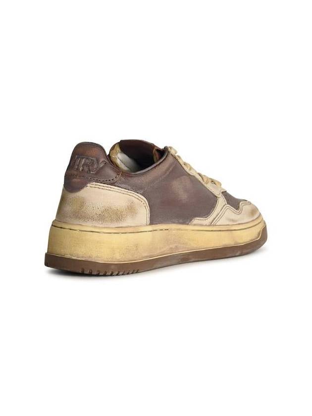 Autry 'Super' Brown Leather Sneakers - AUTRY - BALAAN 3