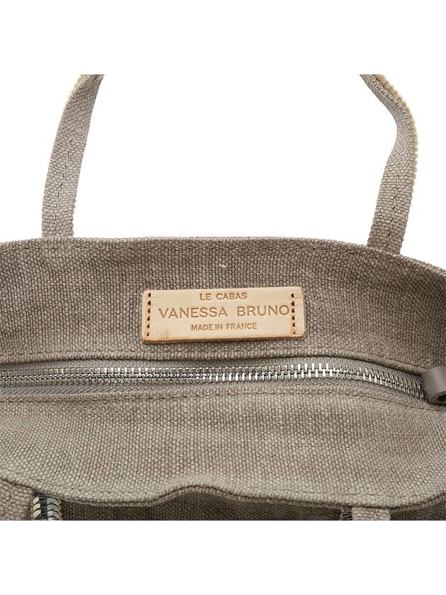 Women's Cabas Small Linen Tote Bag Calcul - VANESSA BRUNO - BALAAN 10