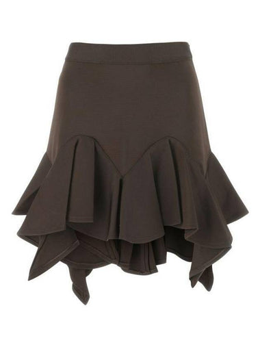 Women's Viscose Flare A-Line Skirt Brown - GIVENCHY - BALAAN 1