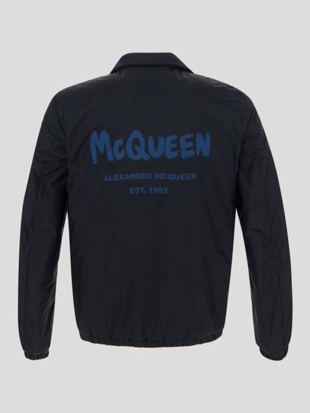 Logo Print Casual Jacket Blue - ALEXANDER MCQUEEN - BALAAN 3