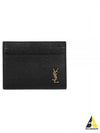 Tiny Monogram Card Wallet Black - SAINT LAURENT - BALAAN 2