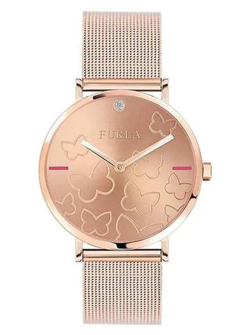 Giada Butterfly Rose Gold Mesh Metal Women s Watch R4253113501 - FURLA - BALAAN 1