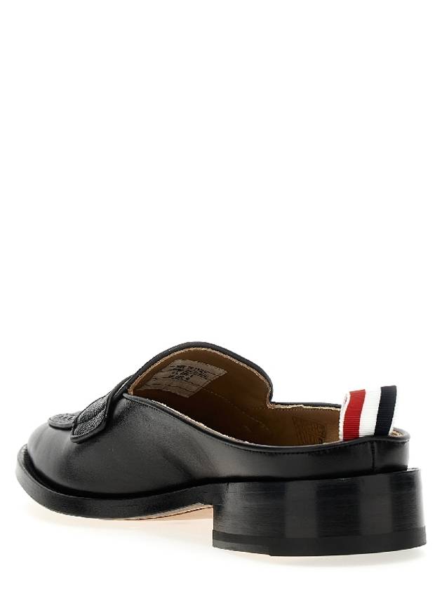 Varsity Grain Leather Penny Bloafer Black - THOM BROWNE - BALAAN 3