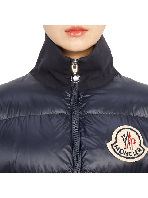 Logo Patch Knit Padded Zip-up Jacket Navy - MONCLER - BALAAN 8