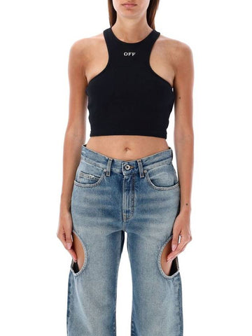 Ribbed crop top - OFF WHITE - BALAAN 1