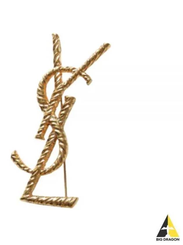 Opyum Ysl Twisted Brooch In Metal Gold - SAINT LAURENT - BALAAN 2