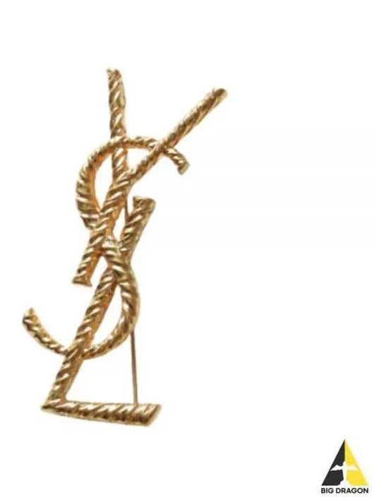 Opyum Ysl Twisted Brooch In Metal Gold - SAINT LAURENT - BALAAN 2