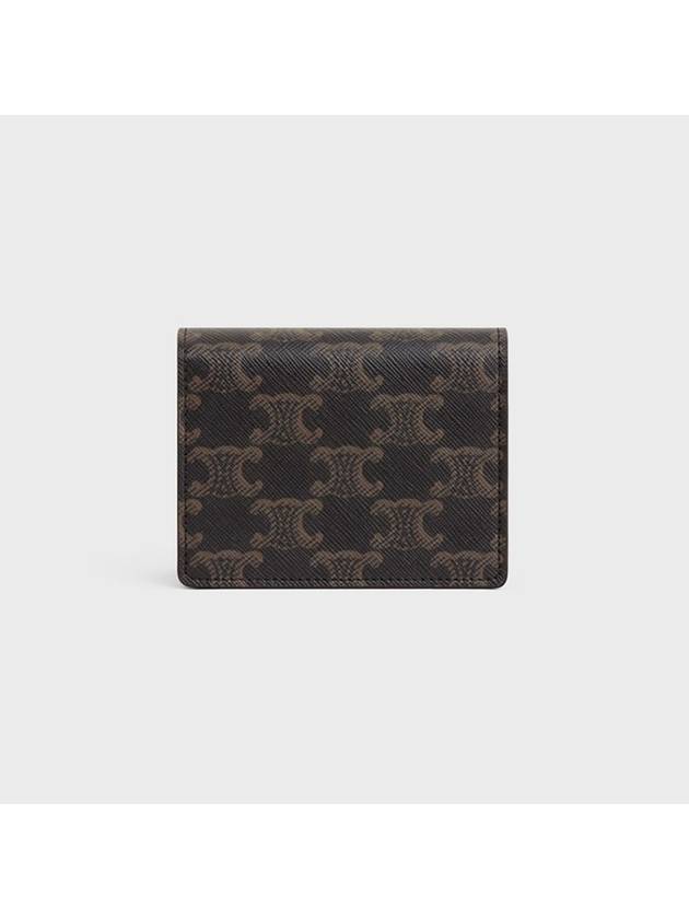 Triomphe Business Canvas Lambskin Card Wallet Tan - CELINE - BALAAN 4