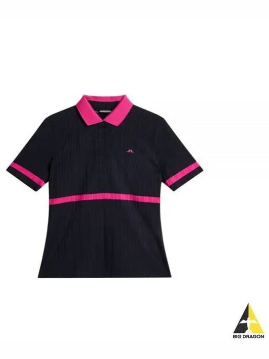 Golf Moira Short Sleeve Polo Shirt Navy - J.LINDEBERG - BALAAN 2