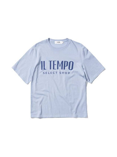 Regular Fit Big Logo Short Sleeve T-Shirt Light Sky Blue - IL TEMPO SELECT SHOP - BALAAN 1