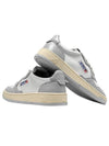 Men's Medalist Low Leather Sneakers Grey White - AUTRY - BALAAN 6