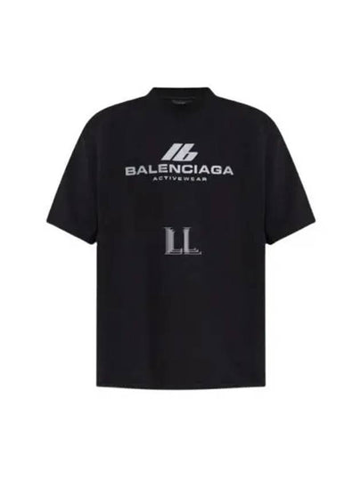 Activewear Medium Fit Short Sleeve T-Shirt Black - BALENCIAGA - BALAAN 2