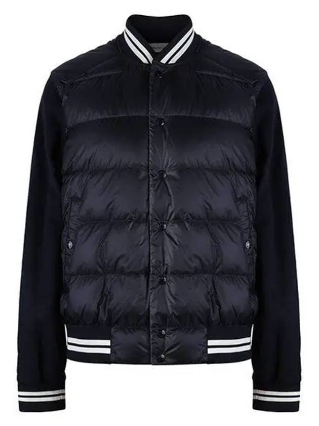 Men's Paneled Down Jacket Navy - MONCLER - BALAAN 2