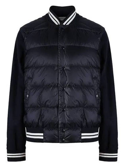 Men's Padded Down Bomber Jacket Navy - MONCLER - BALAAN 2