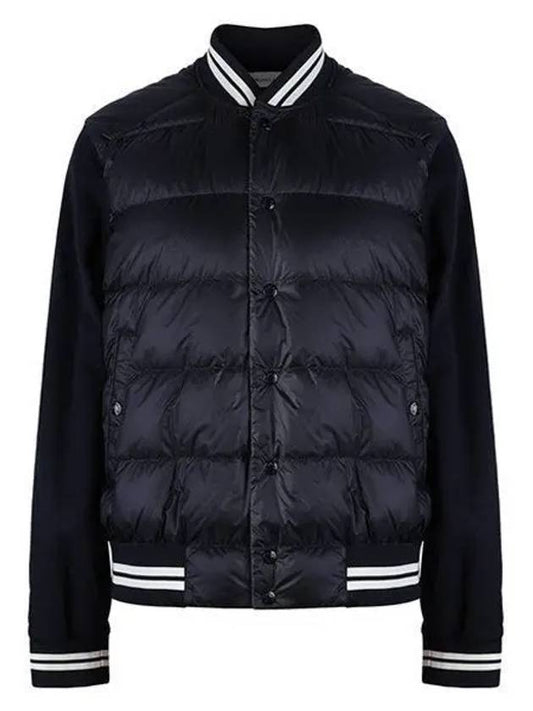 Men's Paneled Down Jacket Navy - MONCLER - BALAAN 2