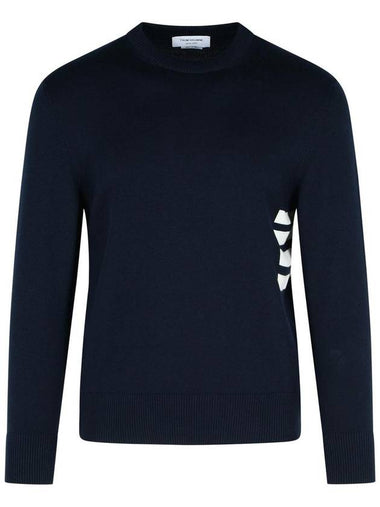 Thom Browne 'Stitch' Navy Cotton Sweater - THOM BROWNE - BALAAN 1