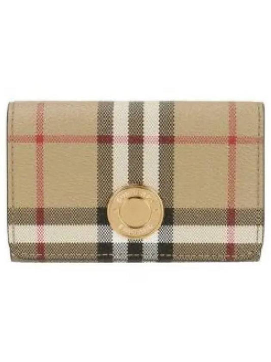 Vintage Check Leather Small Folding Wallet Archive - BURBERRY - BALAAN 2