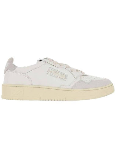 Suede Leather Low Top Sneakers White - AUTRY - BALAAN 1