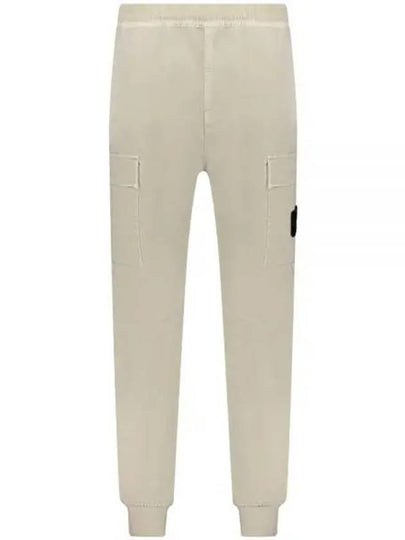 Stretch Cotton Cargo Straight Pants White - STONE ISLAND - BALAAN 2