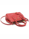 1BA896 Red Saffiano Leather Gold Triangle Galleria Small 2WAY - PRADA - BALAAN 4