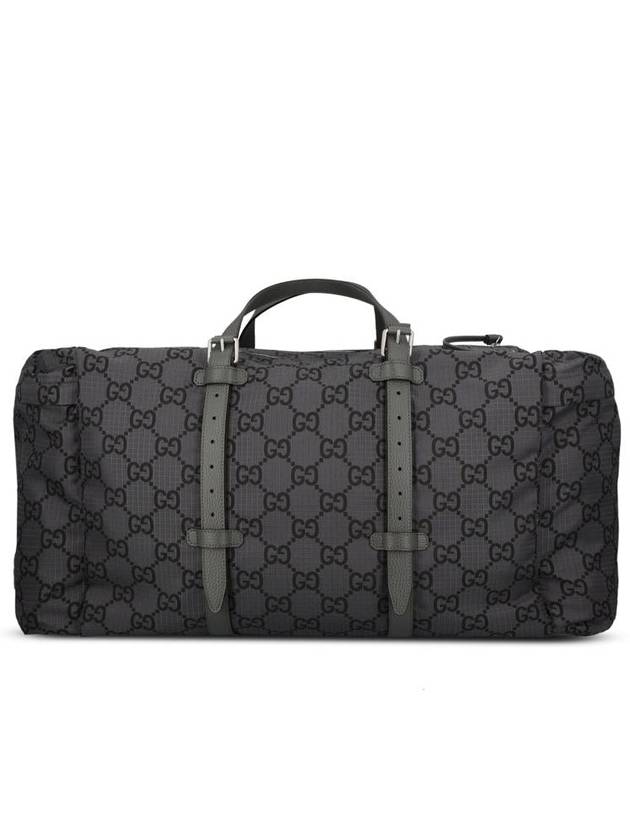 Maxi GG Polyester Duffel Bag Dark Gray Black 767935FACPK1243 - GUCCI - BALAAN 3