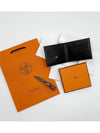 Men s Citizen Twill Compact Card Holder Evergrain Silk Noir Blue Half Wallet H086597CAAA R - HERMES - BALAAN 7