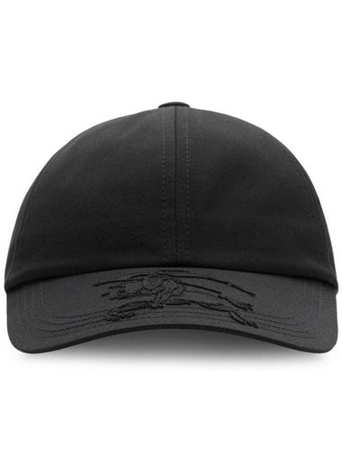 Equestrian Knight Patch Base Ball Cap Black - BURBERRY - BALAAN 1