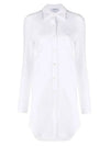 Women's Three Stripe Tab Pocket Shirt Dress White - THOM BROWNE - BALAAN 2