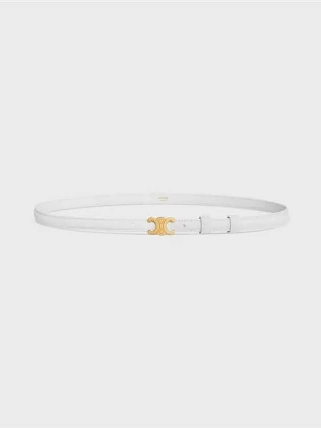 Smooth Calfskin Tin Triomphe Belt Arctic White - CELINE - BALAAN 2