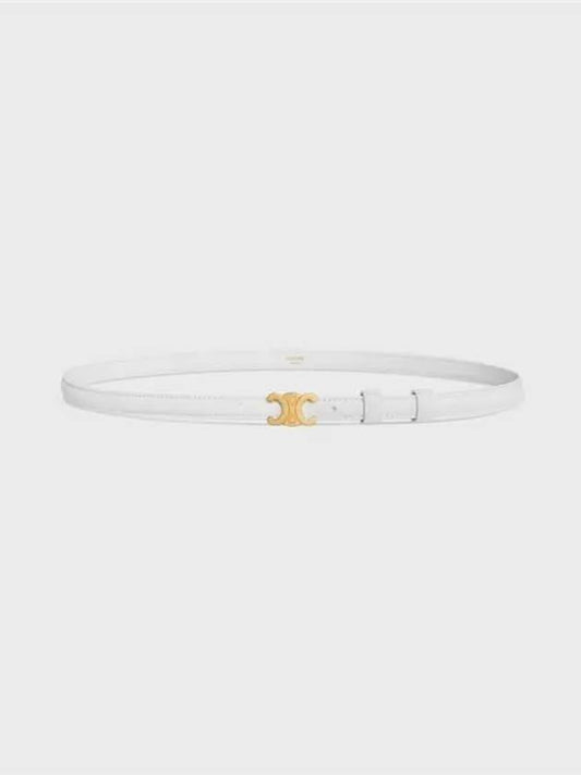 Smooth Calfskin Tin Triomphe Belt Arctic White - CELINE - BALAAN 2