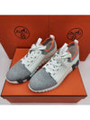 Men's Depart Low Top Sneakers Gris Blanc - HERMES - BALAAN 3