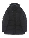 Men s Lens Wappen Nycra R Long Padded Jacket Black 17CMOW173A 005864G 999 - CP COMPANY - BALAAN 2