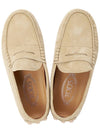 Gommino Bubble Suede Driving Shoes Beige - TOD'S - BALAAN 3