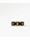 Women's Nanogram Enamel Ring Gold Black - LOUIS VUITTON - BALAAN 2