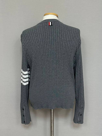 Diagonal cable ribbed knit 100 - THOM BROWNE - BALAAN 2