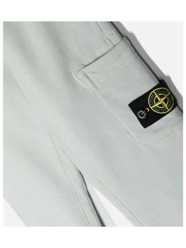 Kids Garment Dyed French Terry Track Pans Green - STONE ISLAND - BALAAN 4