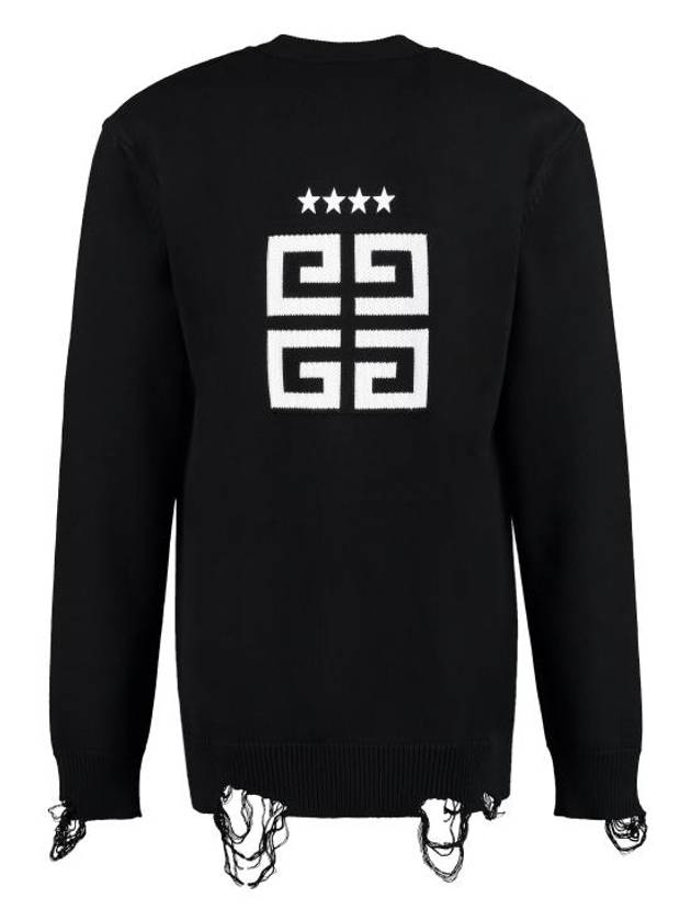 Back Logo Cardigan Black - GIVENCHY - BALAAN 3