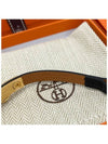 Women s Mini RIVALE Bracelet Black Leather Gold H081181CC - HERMES - BALAAN 6