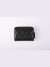 Classic zipper card wallet caviar black silver AP0216 - CHANEL - BALAAN 3