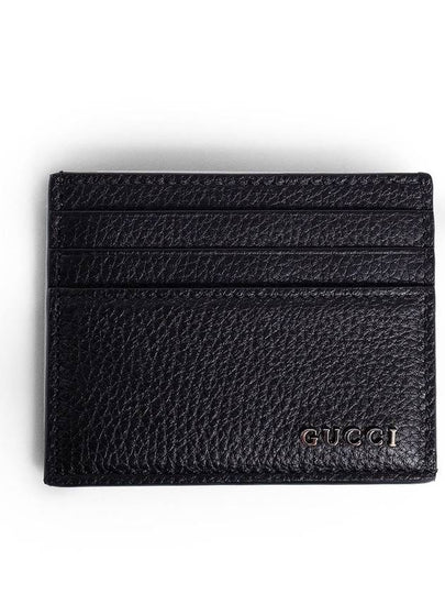 Logo Leather Card Walle Black - GUCCI - BALAAN 2