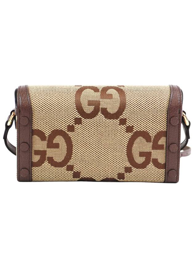 Horsebit 1955 Jumbo GG Logo Small Cross Bag Camel - GUCCI - BALAAN 3