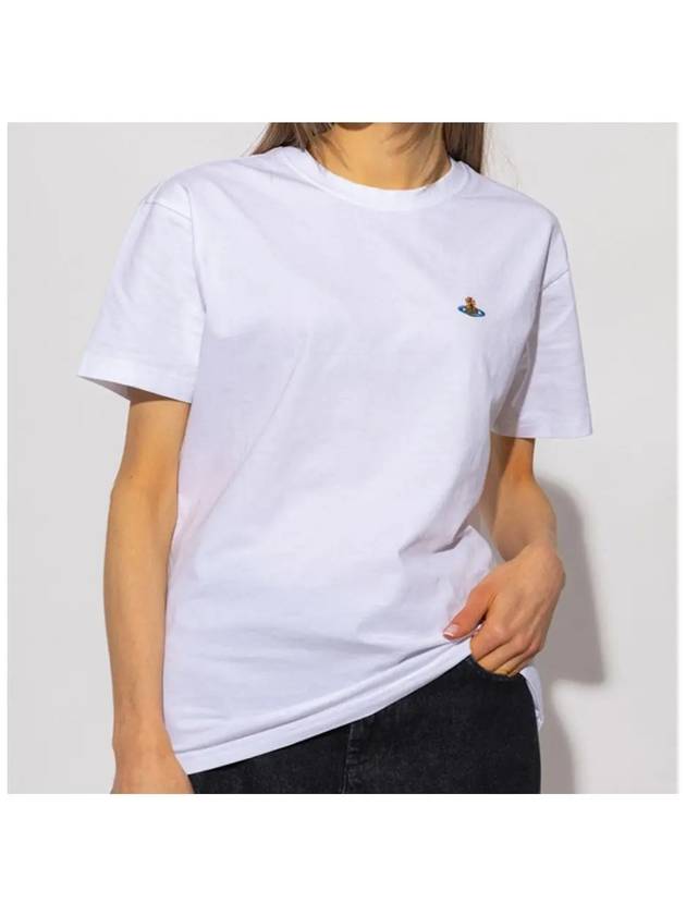 Chest ORB Logo Short Sleeve T-Shirt White - VIVIENNE WESTWOOD - BALAAN 3