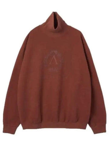 Aries Premium Laurel High Neck Sweatshirt Burgundy T shirt - ARIES - BALAAN 1