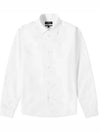 New Casual Cotton Long Sleeve Shirt White - A.P.C. - BALAAN.