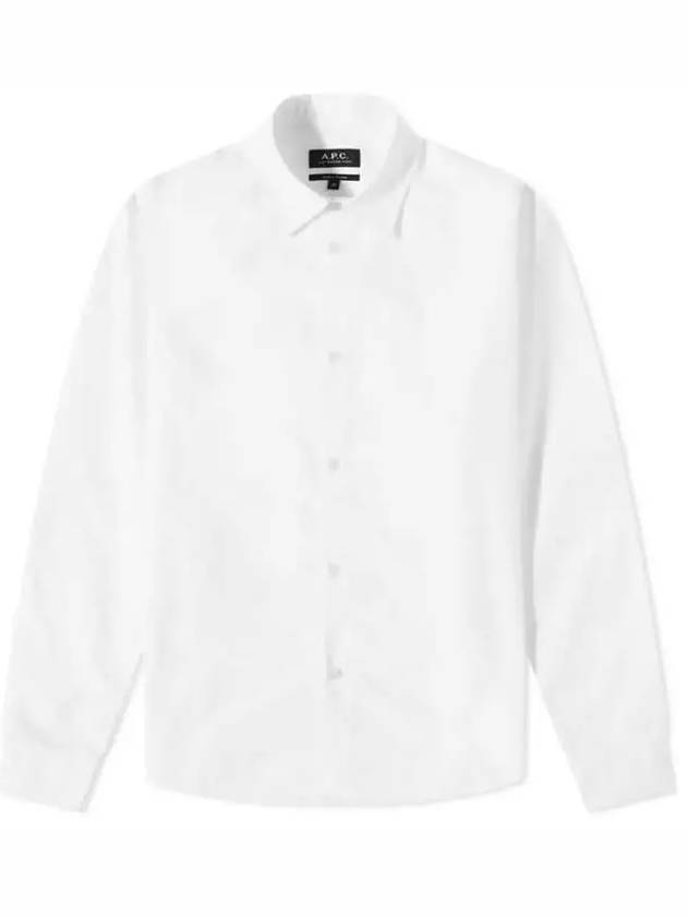 New Casual Cotton Long Sleeve Shirt White - A.P.C. - BALAAN.