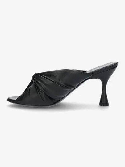 Drapy Leather Mule Heel Black - BALENCIAGA - BALAAN 2