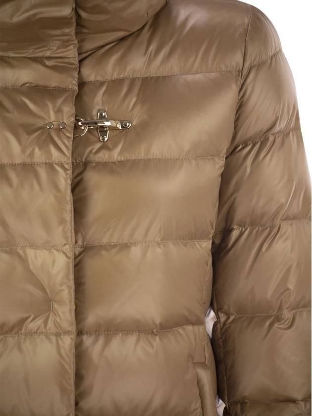 Long down jacket with hook - FAY - BALAAN 4