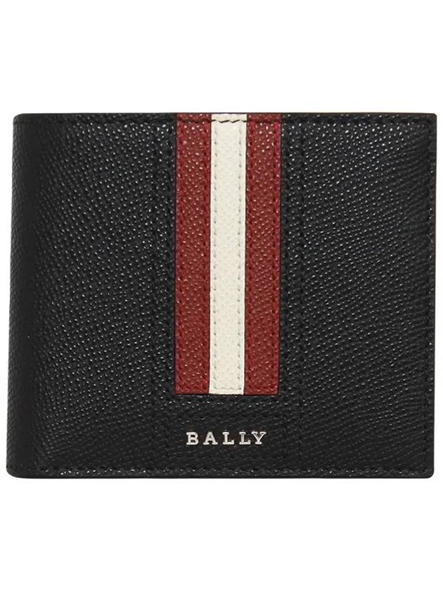 Taliky Three Stripe Bi-fold Wallet Black - BALLY - BALAAN 4