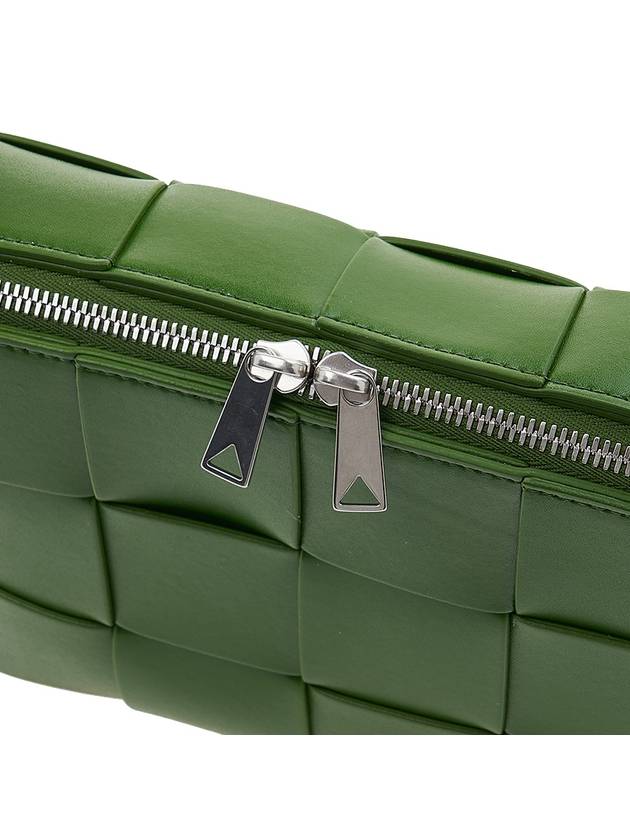 Cassette Intrecciato Leather Cross Bag Avocado - BOTTEGA VENETA - BALAAN 9