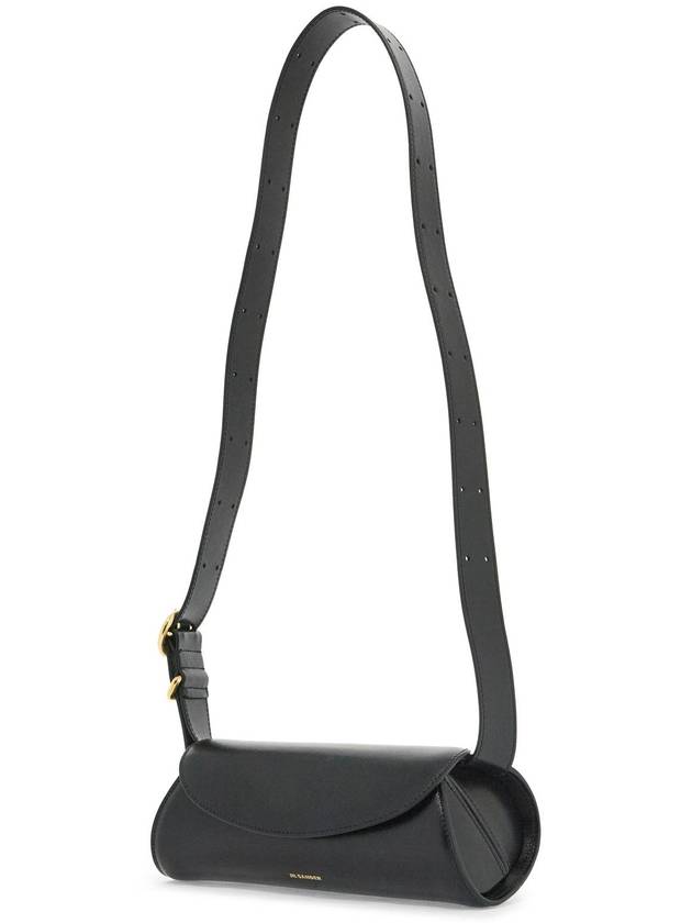 Cannolo Mini Leather Shoulder Bag Black - JIL SANDER - BALAAN 4